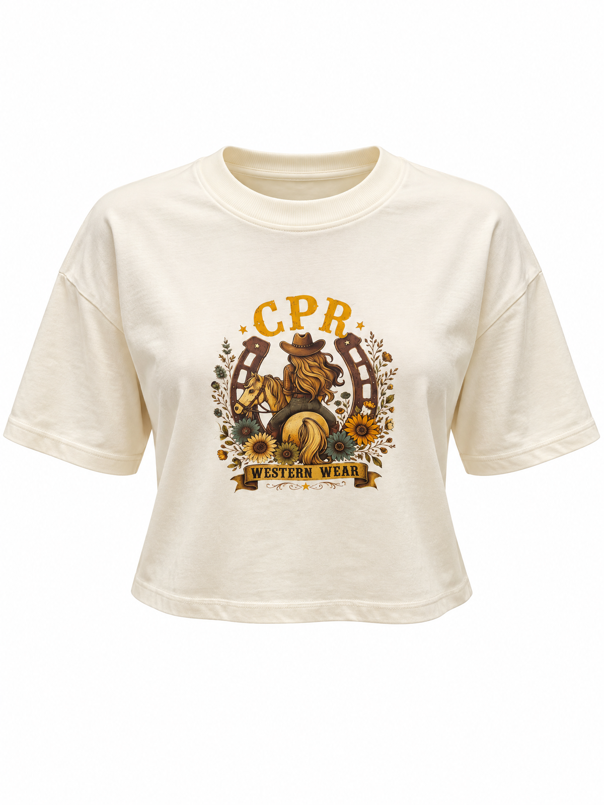 Cropped feminino CPR  girassol