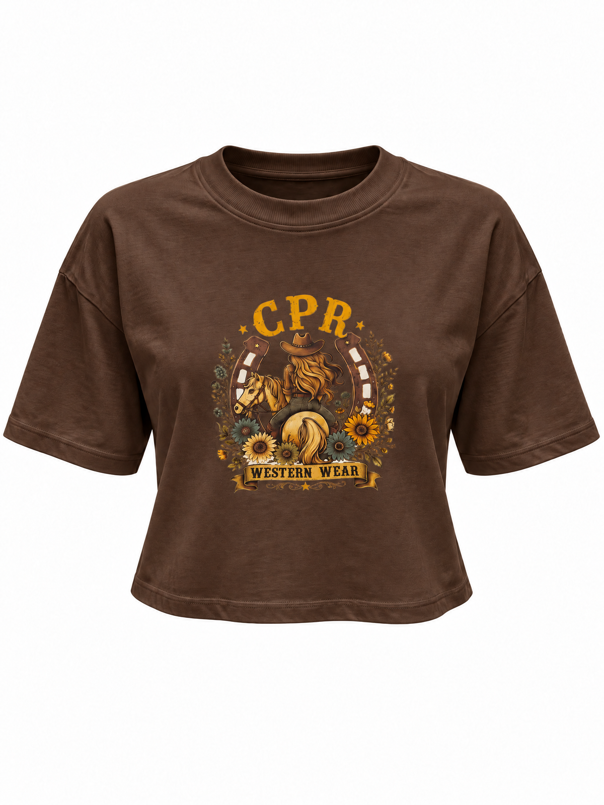 Cropped feminino CPR  girassol
