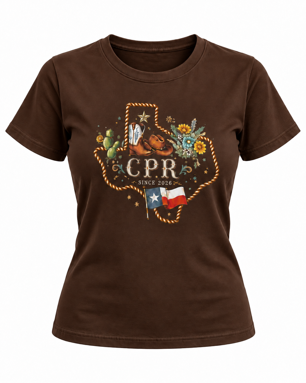 Camiseta feminina T-shirt CPR Texas