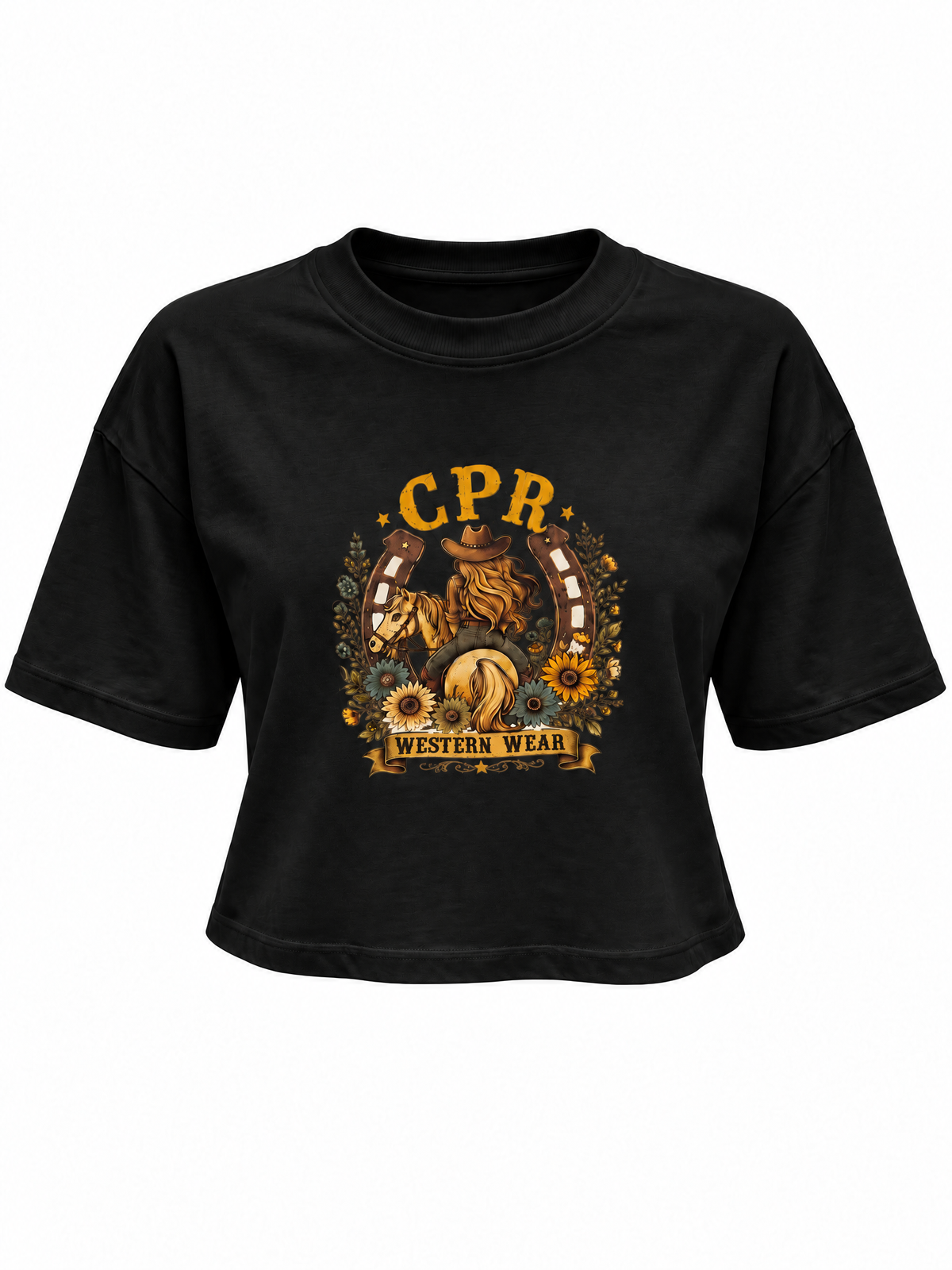 Cropped feminino CPR  girassol